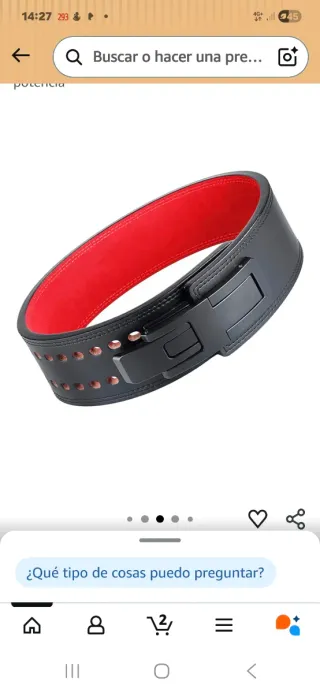 Cinturón Levantamiento Pesas Ajustable Negro