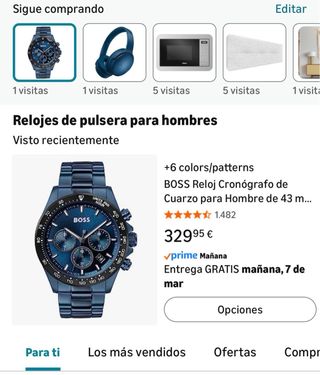 Reloj Boss Cronógrafo Cuarzo Azul Hombre