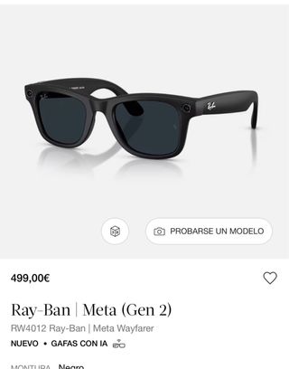 Ray-Ban Meta (Gen 2) Gafas Inteligentes Negras