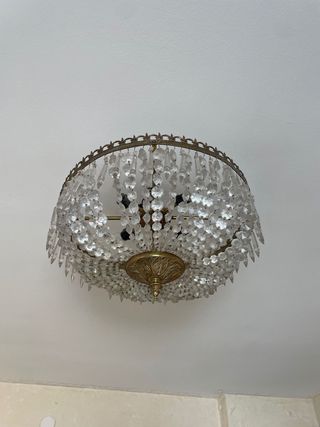 Lámpara de techo cristal y metal