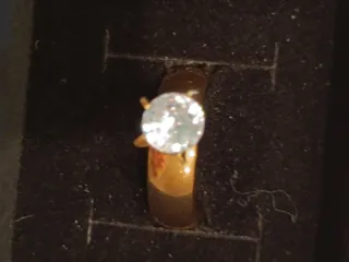 Anillo Acero Inoxidable Bañado Oro Circonita