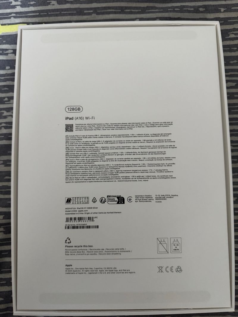 iPad A16 Wi-Fi 128GB Plata afbeelding 3