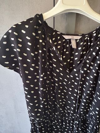 Vestito H&M nero con pois bianchi