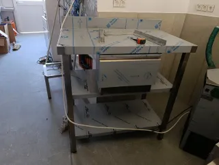 Mueble cafetero acero inoxidable 2 baldas