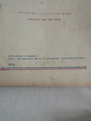 Libro antico Anatomia Fisiologica 1879