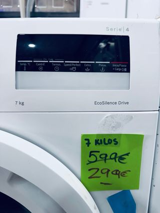 220.Lavadora Bosch 7 kilos Ecosilence Nueva Tara