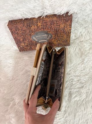 Cartera Sweet Candy Grande Azul y Beige