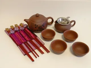 Juego Té Chino Tradicional + Palillos de bambú