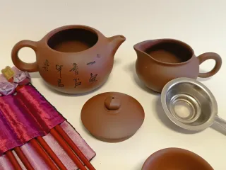 Juego Té Chino Tradicional + Palillos de bambú