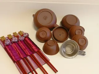 Juego Té Chino Tradicional + Palillos de bambú