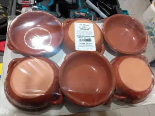 Set 6 Tegamini Terracotta Barone con Manici