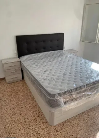 Cama Canapé Piel Sintética y Madera
