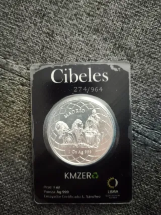 Moneda Plata Cibeles Colón beowulf