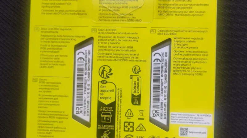 Nuevo - DDR5 32GB CL30 6000MHz RGB Corsair afbeelding 4
