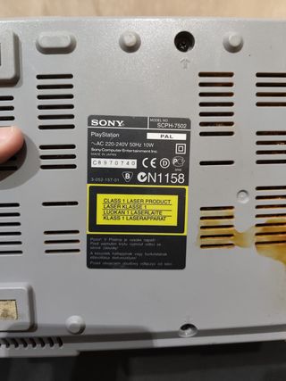 PlayStation 1 (PS1) gris - Lector fallo