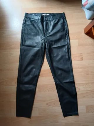 Pantalones Levi's Piel Sintética Negros Talla 27