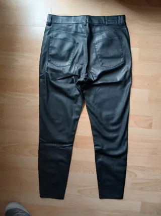 Pantalones Levi's Piel Sintética Negros Talla 27