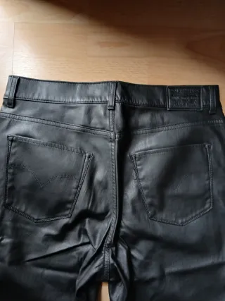 Pantalones Levi's Piel Sintética Negros Talla 27