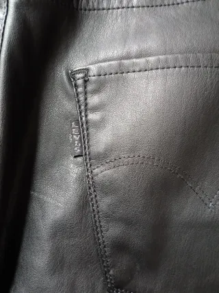 Pantalones Levi's Piel Sintética Negros Talla 27