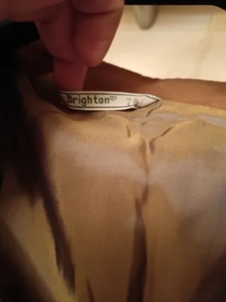 Abrigo de ante marrón talla grande