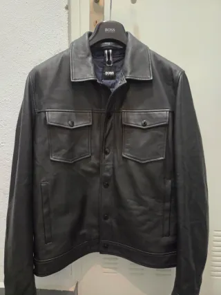 Cazadora HUGO BOSS XL 54 Chaqueta piel cuero xwz