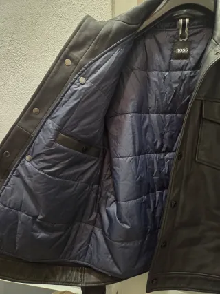 Cazadora HUGO BOSS XL 54 Chaqueta piel cuero xwz