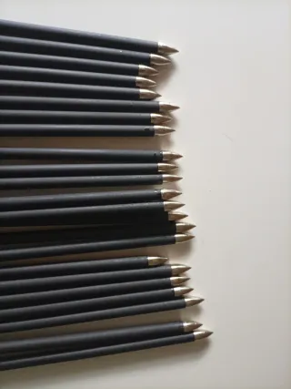 Flechas carbono 6mm pluma pavo