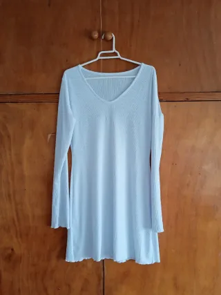 Vestido blanco manga larga