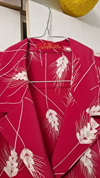 Blusa Devernois roja con estampado de espigas