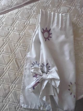 Tenda o mantovana con fiore lilla 1,15 x71