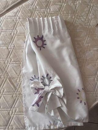 Tenda o mantovana con fiore lilla 1,15 x71