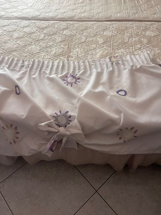 Tenda o mantovana con fiore lilla 1,15 x71