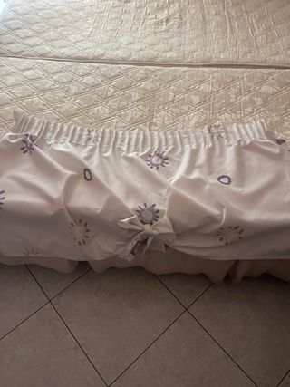 Tenda o mantovana con fiore lilla 1,15 x71