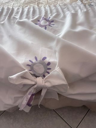 Tenda o mantovana con fiore lilla 1,15 x71