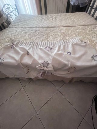 Tenda o mantovana con fiore lilla 1,15 x71