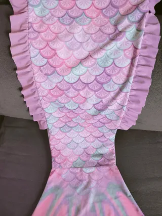 Bañador sirena con cola rosa y morado talla 6niña