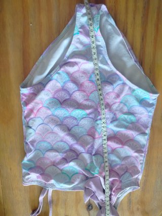 Bañador sirena con cola rosa y morado talla 6niña
