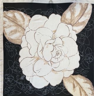 Sciarpa donna nuova beige nero