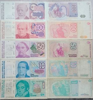 Billetes Argentinos Antiguos (Australes)