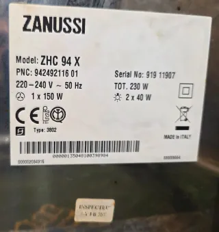 Campana extracción humos Zanussi ZHC94X