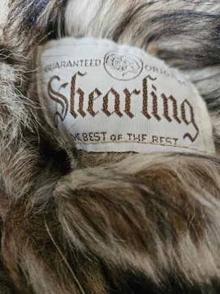 Cappotto in montone patchwork