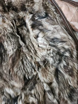 Cappotto in montone patchwork