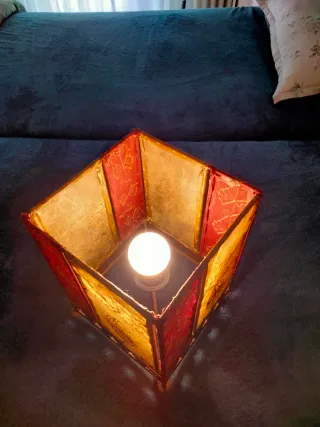 Lampada decorativa carta e metallo