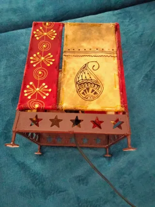 Lampada decorativa carta e metallo