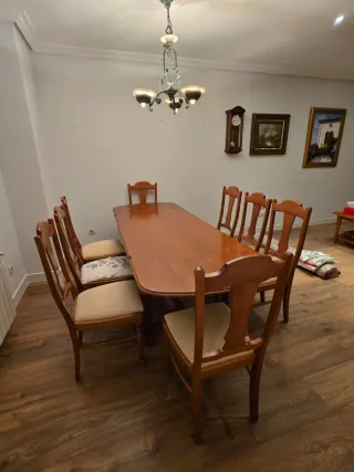 Mesa comedor extensible + 8 sillas