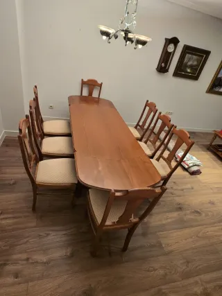 Mesa comedor extensible + 8 sillas