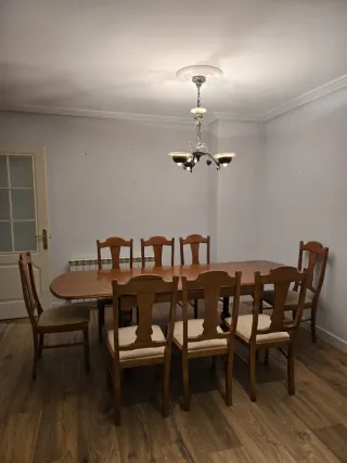 Mesa comedor extensible + 8 sillas