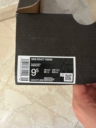 Nike React Vision gris/negro