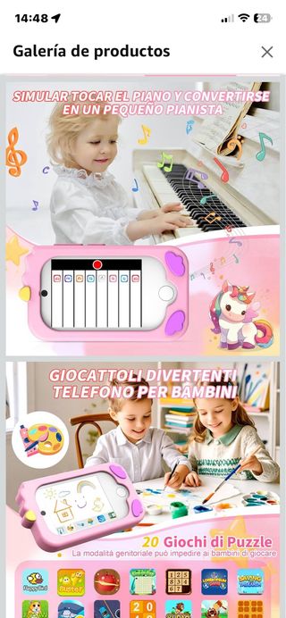 Móvil Infantil Unicornio Rosa