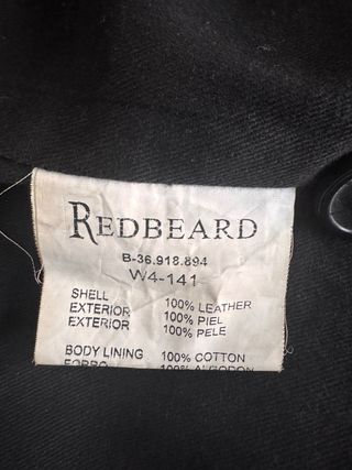 Chaqueta Cuero Hombre RedBeard Talla L